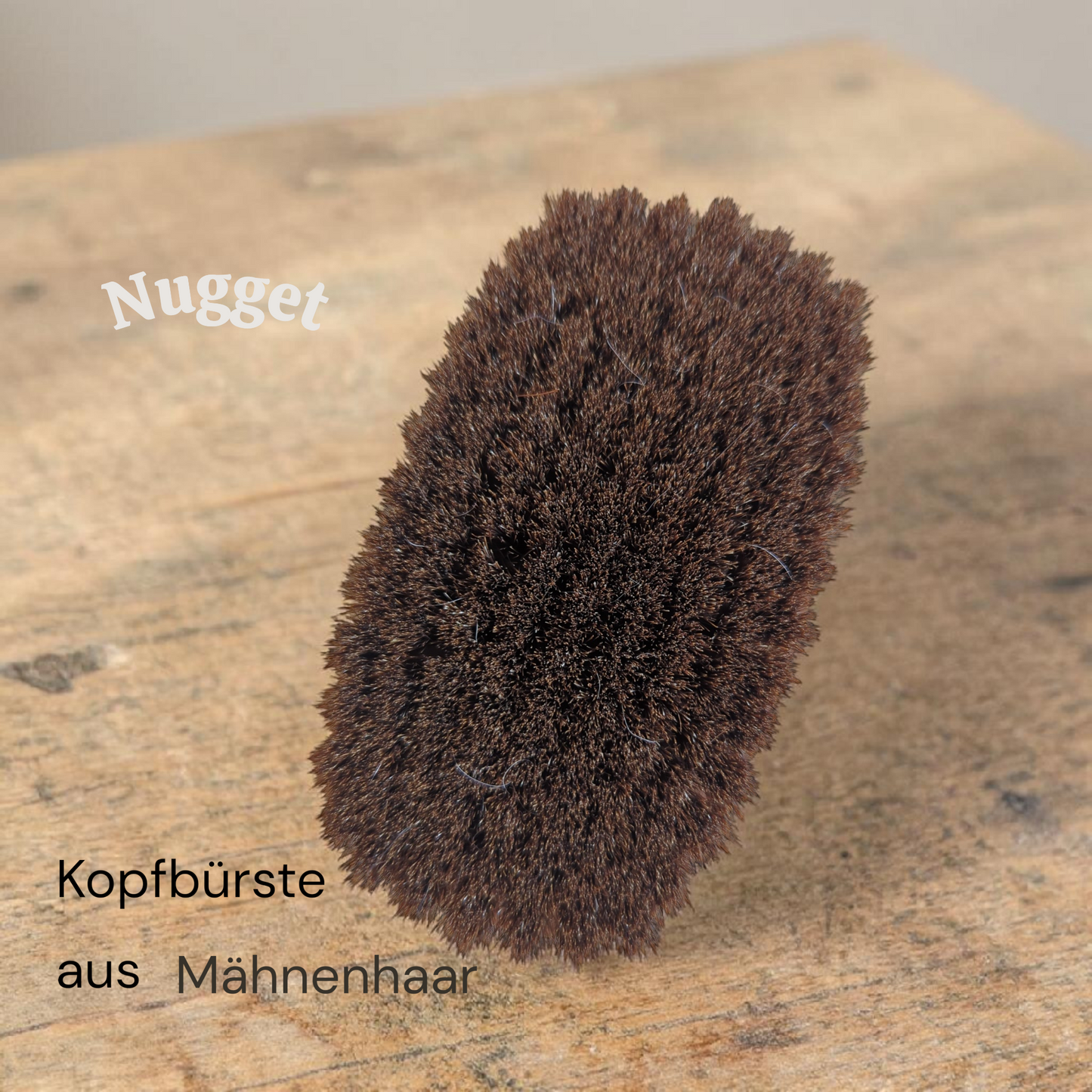 Kopfbürste "Nugget" mit großer Westernschrift