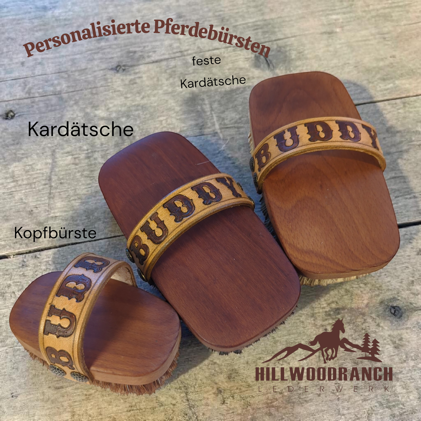 Kardätsche "Misty" mit großer Westernschrift