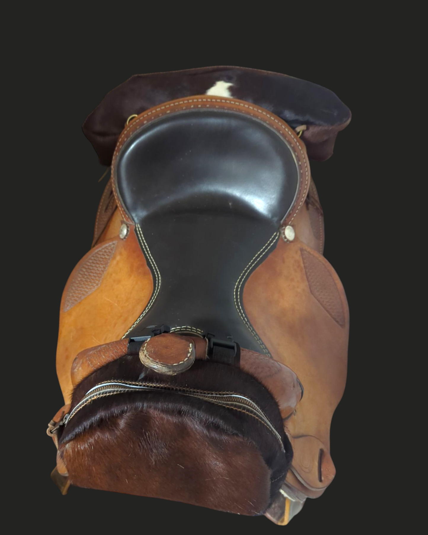 Satteltaschen Set Western Kuhfell