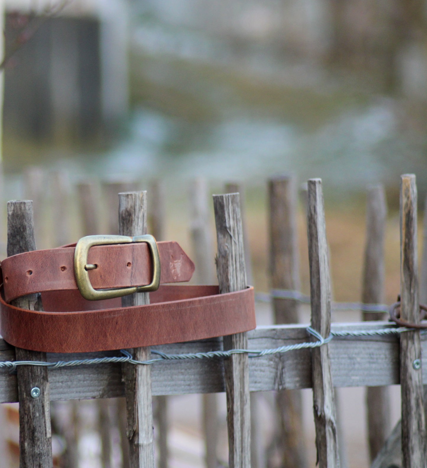 Gürtel nach Maß "Rusty"Pull Up Leder Cognac