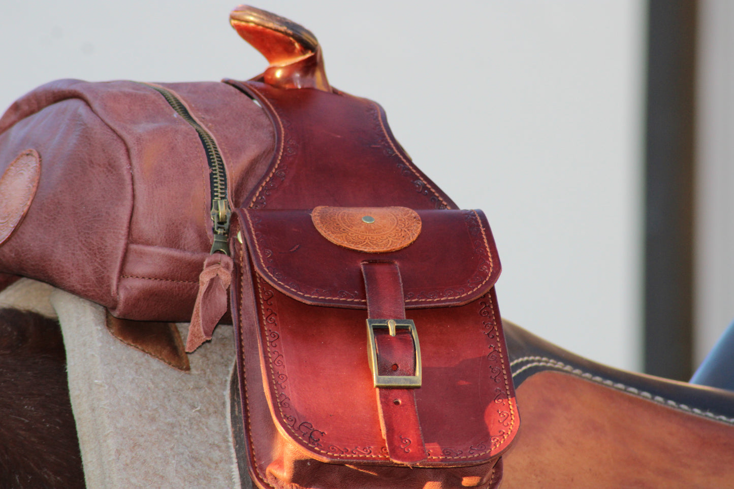 Kleine Horntasche "little Buck" für den Westernsattel