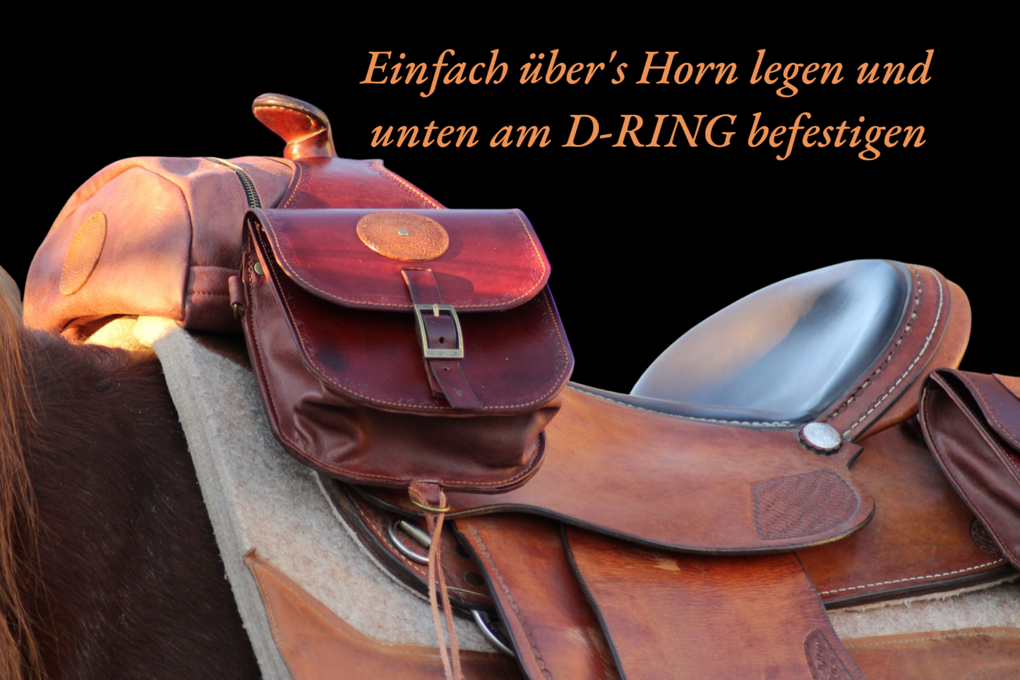 Große Horntasche für den Westernsattel