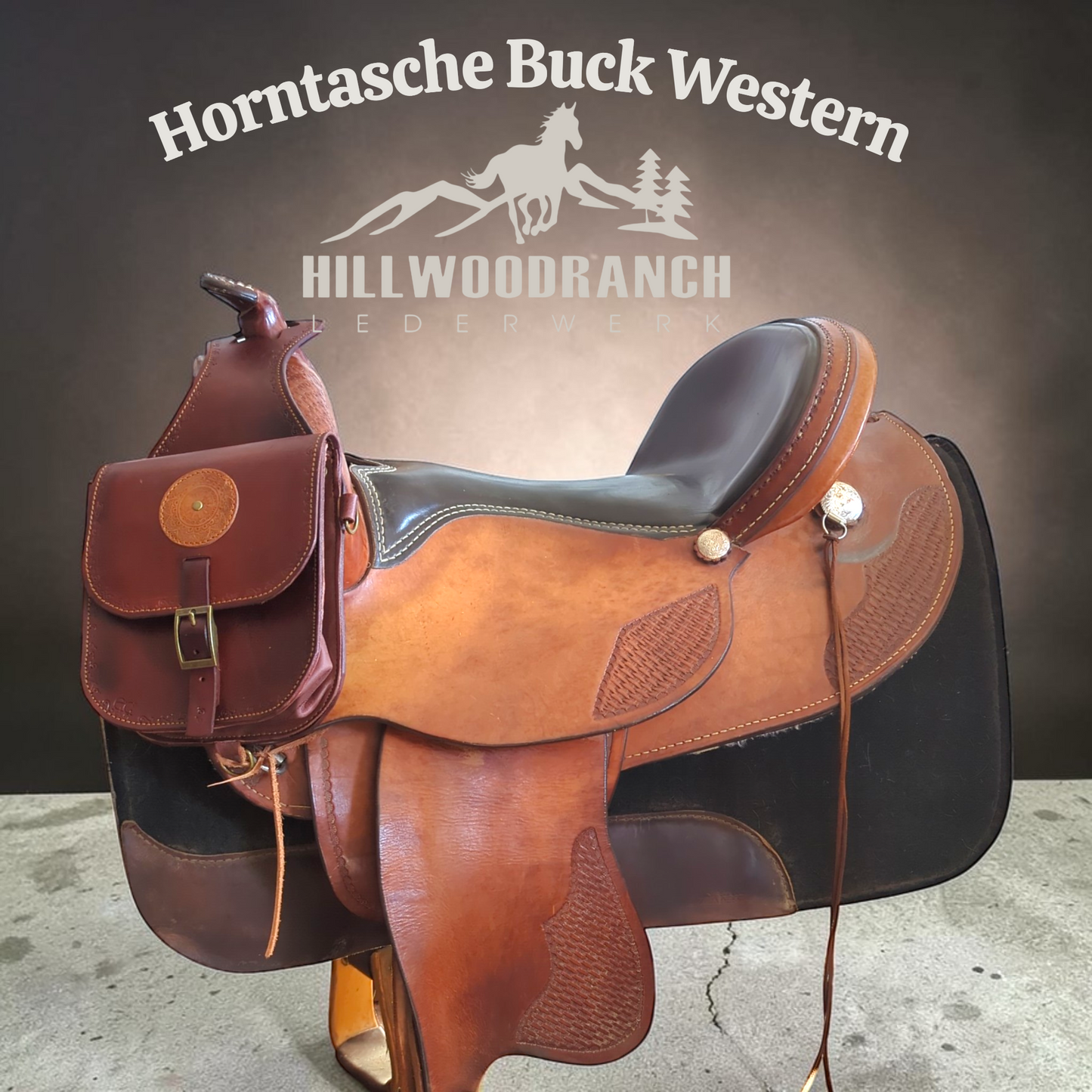 Große Horntasche"Buck" für den Westernsattel