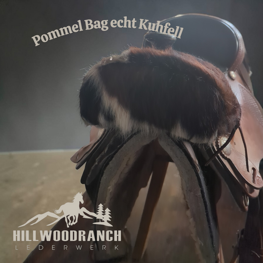 Pommel Bag aus echtem Kuhfell