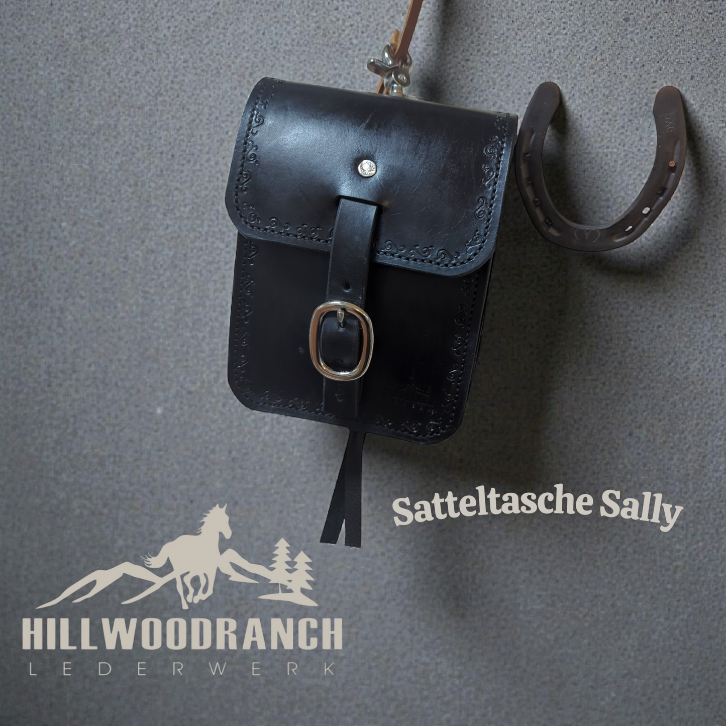 Kleine Satteltasche "Sally" mit Karabiner für alle Sattelarten