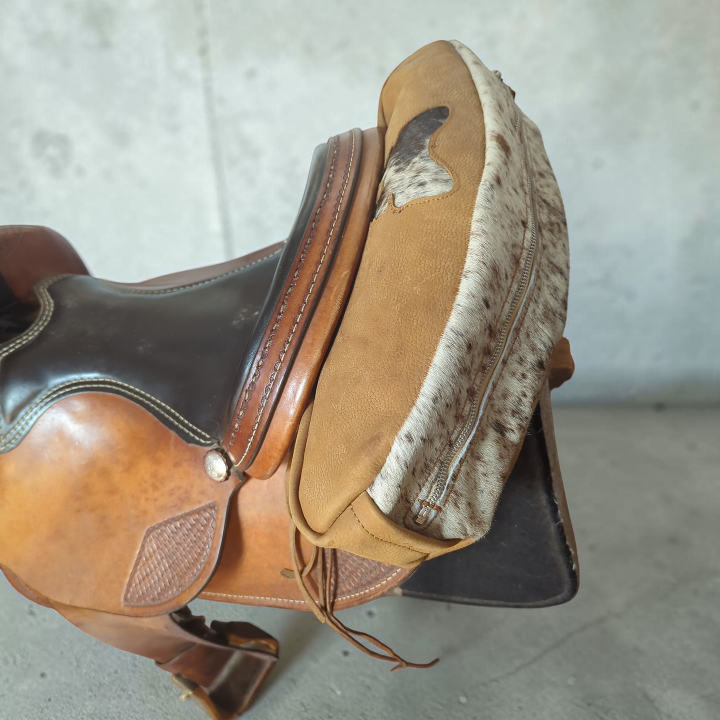 Satteltaschen Set Butterfly 🦋 mit echtem Kuhfell