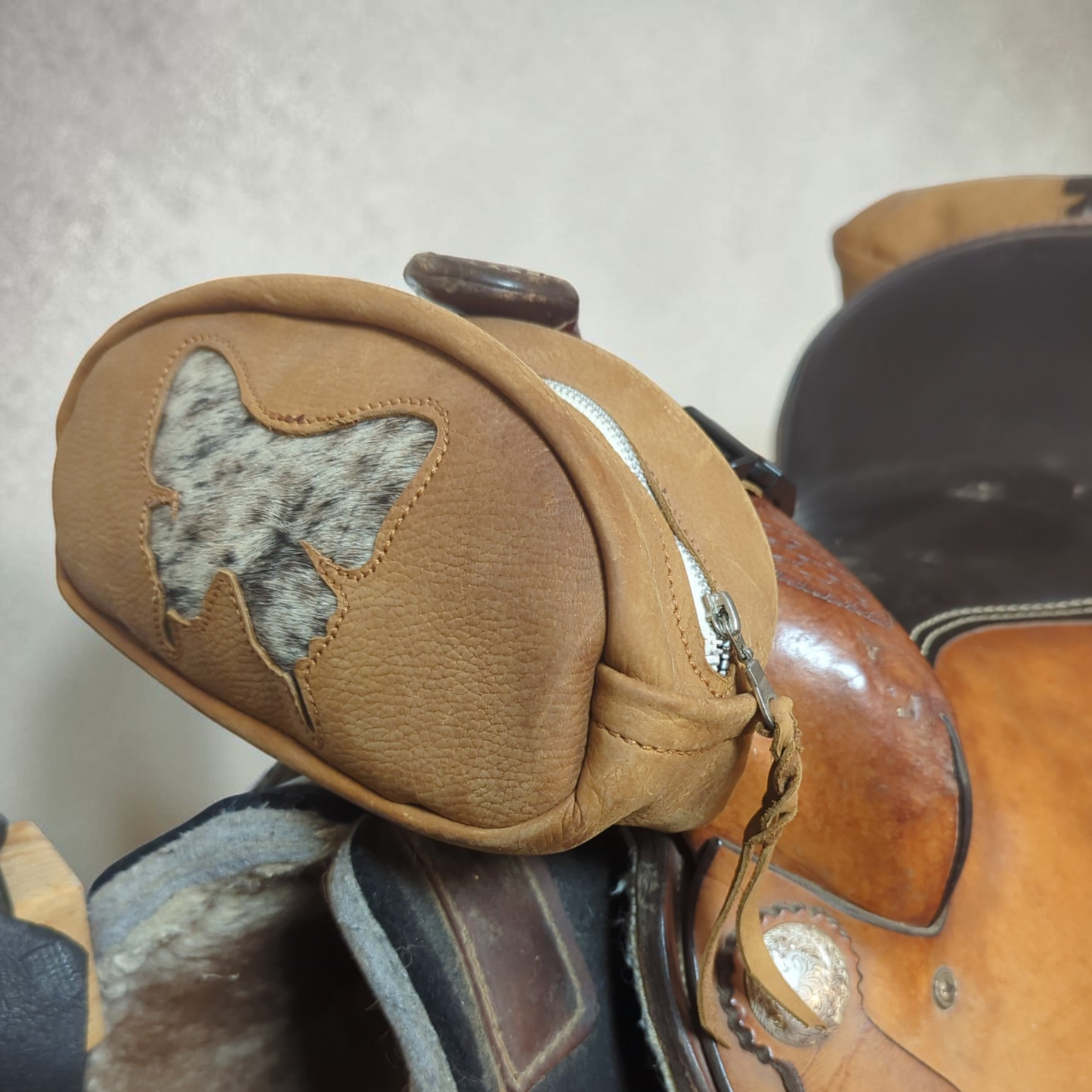 Satteltaschen Set Butterfly 🦋 mit echtem Kuhfell