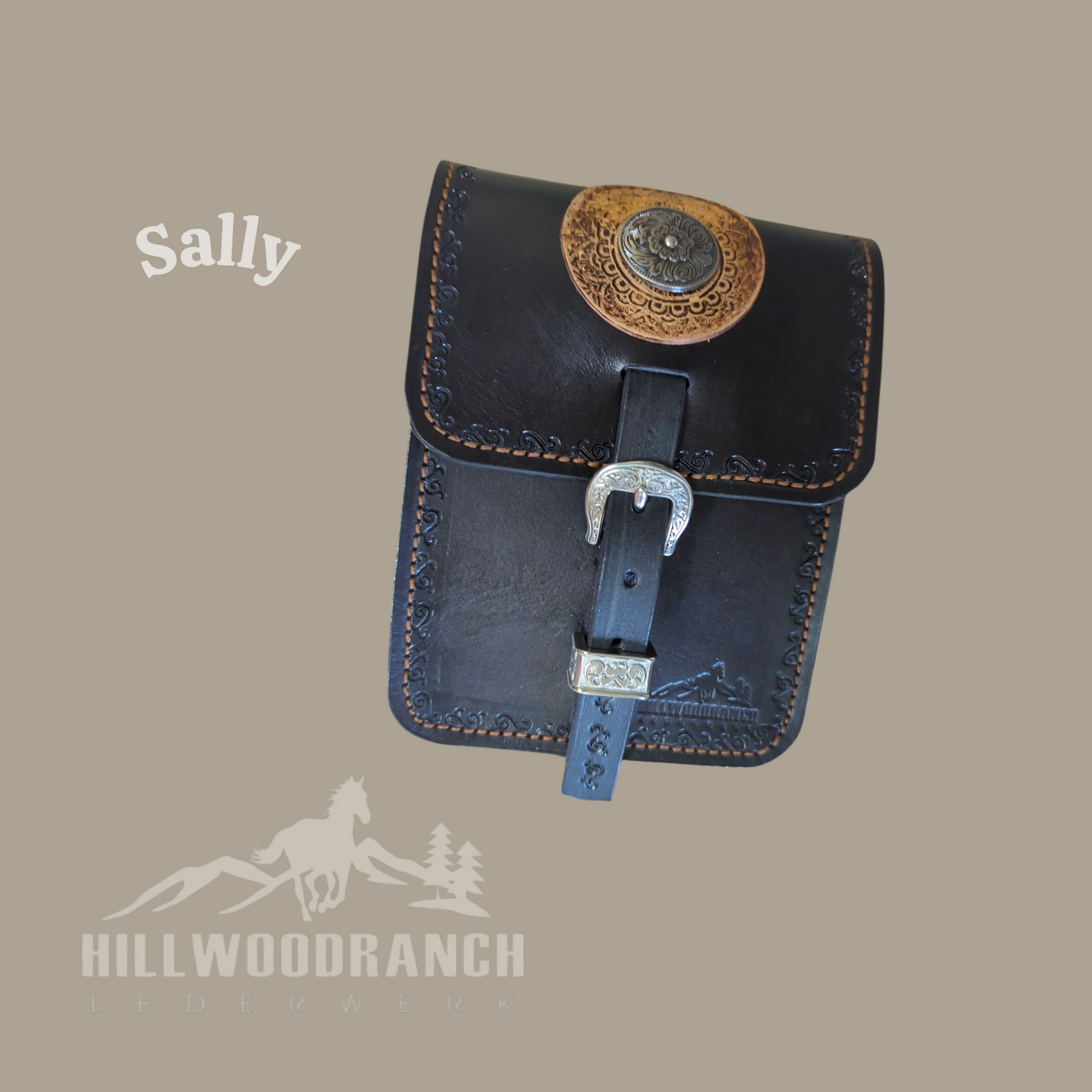 Kleine Satteltasche "Sally" mit Karabiner für alle Sattelarten