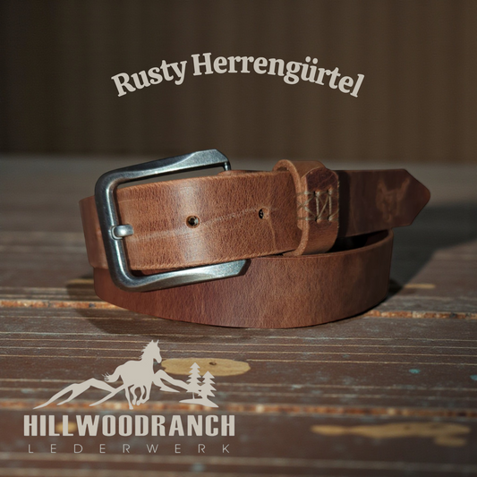 Ledergürtel "Rusty"aus Fett-Leder Gr. 100 cm