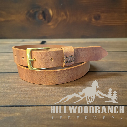 Gürtel aus Fett-Leder Gr 100 cm