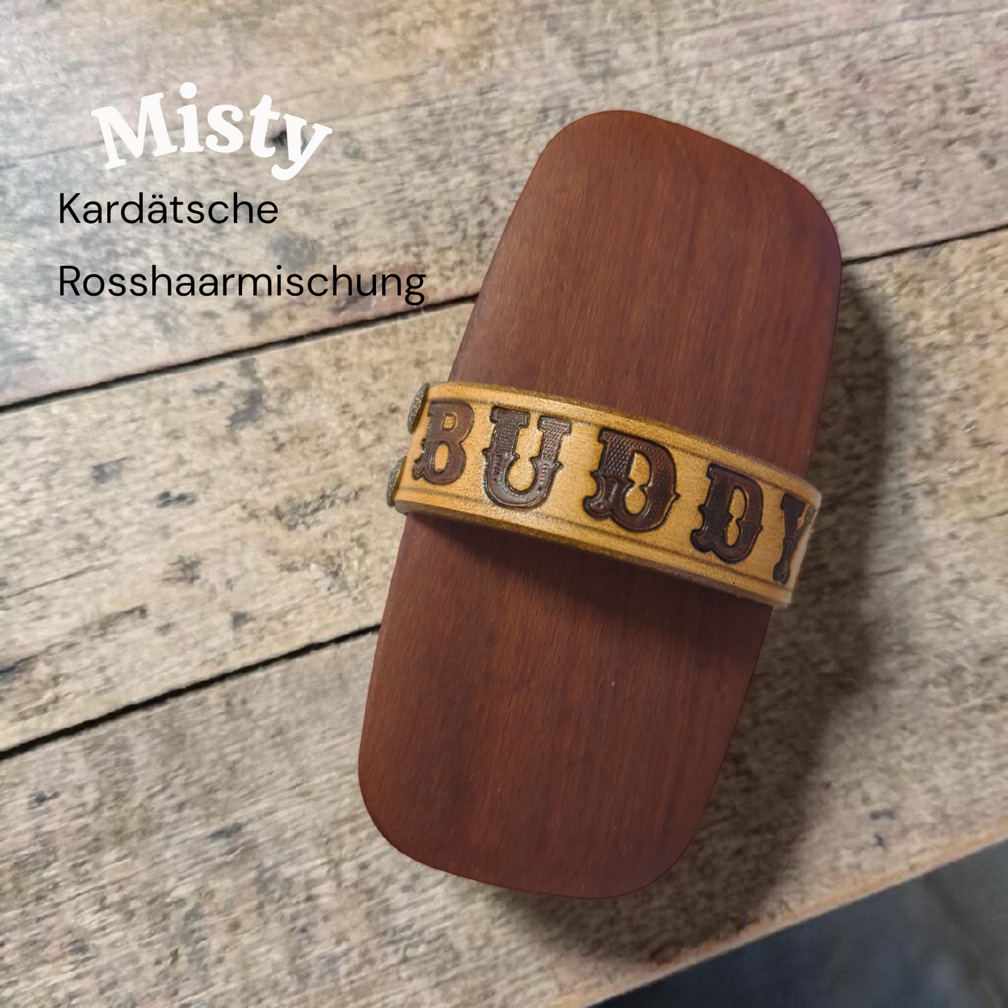 Kardätsche "Misty" mit großer Westernschrift