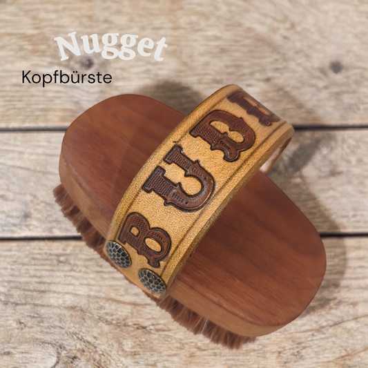 Kopfbürste "Nugget" mit großer Westernschrift