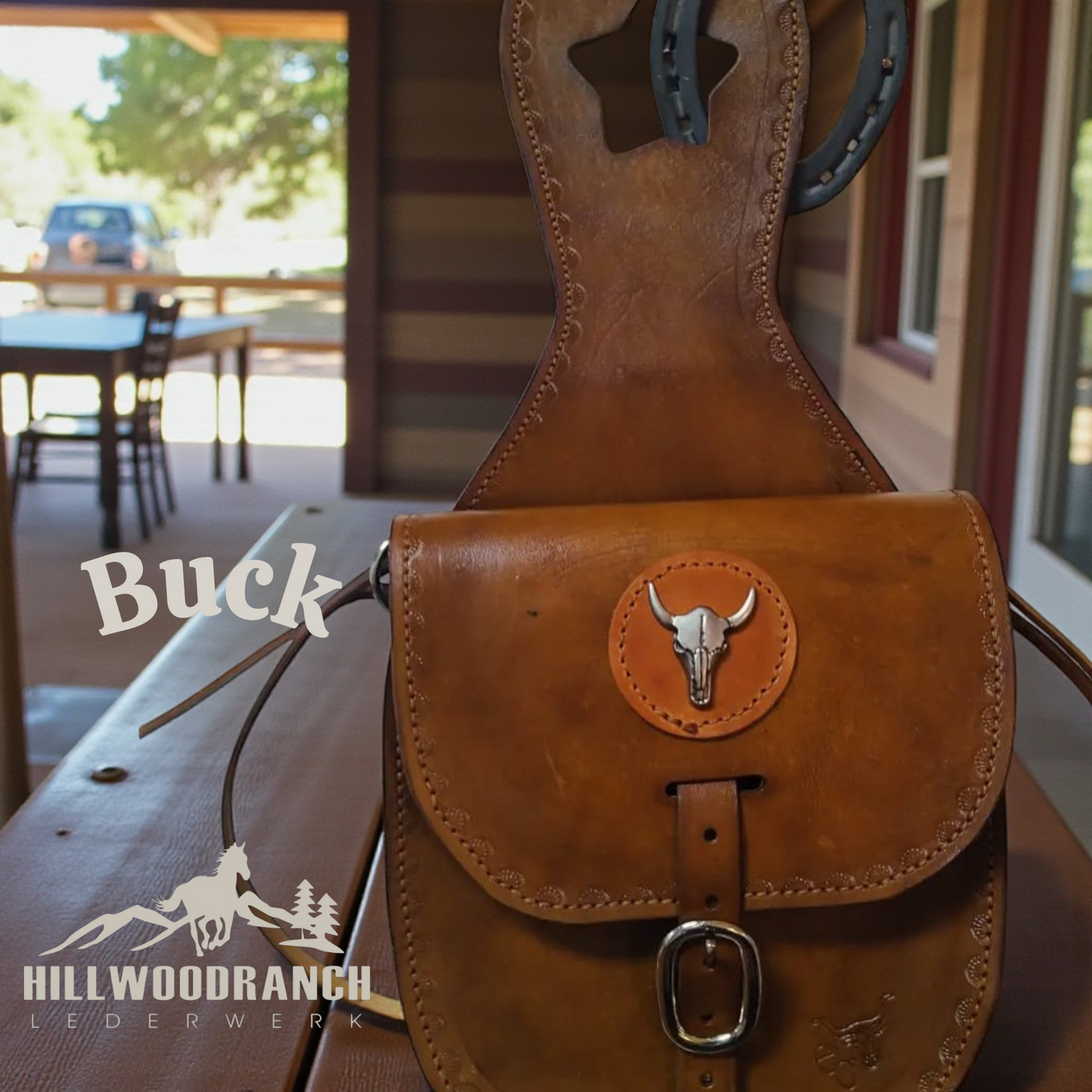 Große Horntasche"Buck" für den Westernsattel