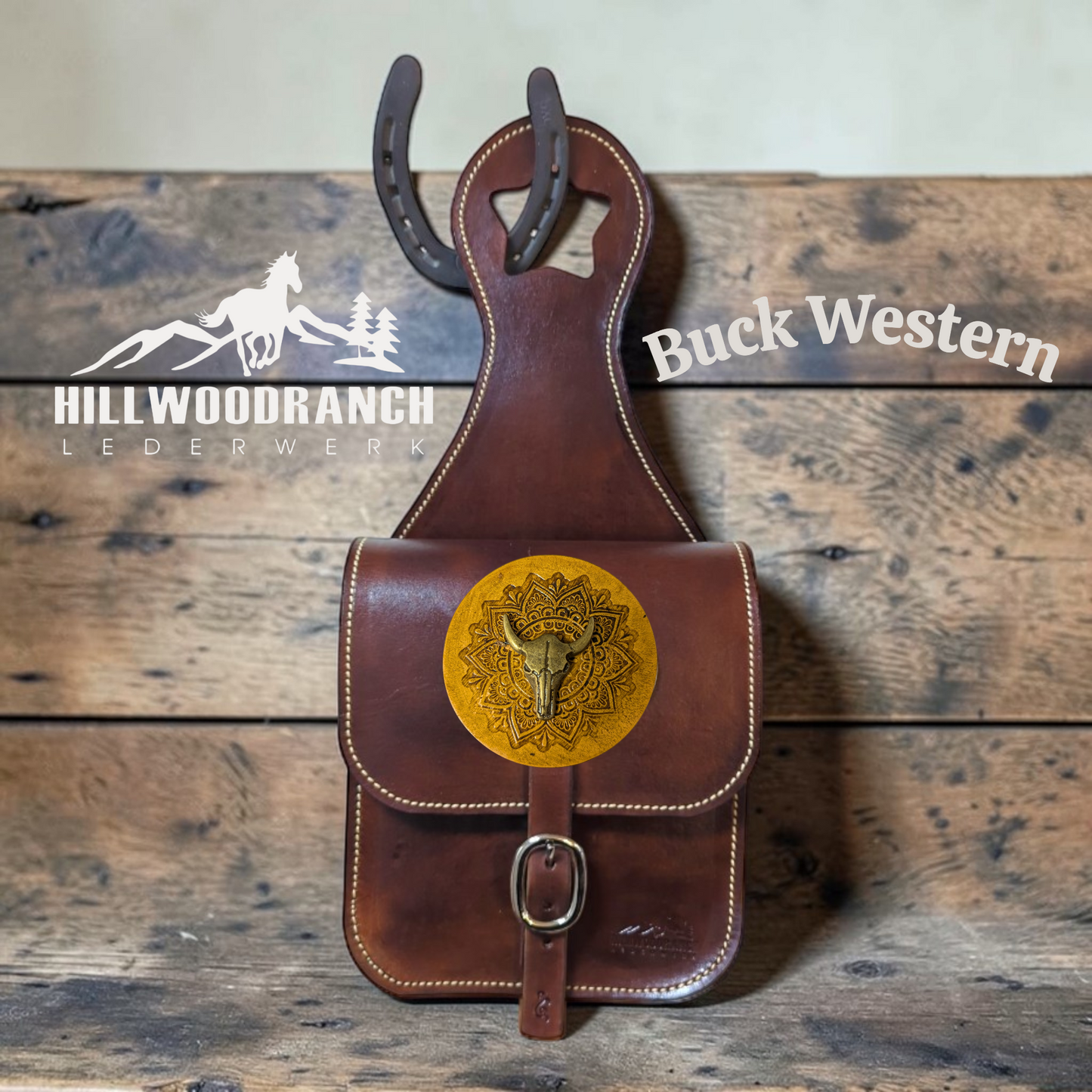 Große Horntasche"Buck" für den Westernsattel