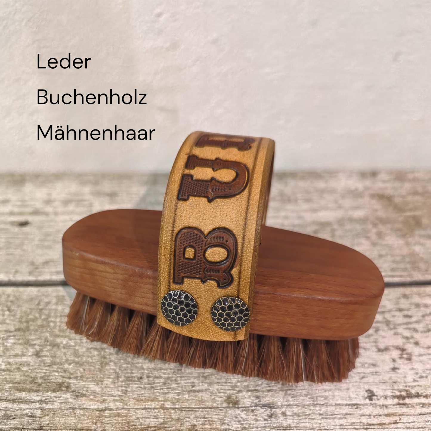 Kopfbürste "Nugget" mit großer Westernschrift