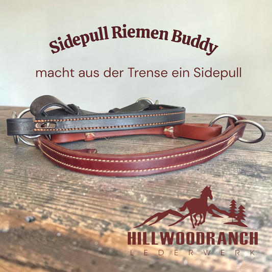 Sidepull-Riemen "Buddy" zum einschnallen in eine bestehende Trense