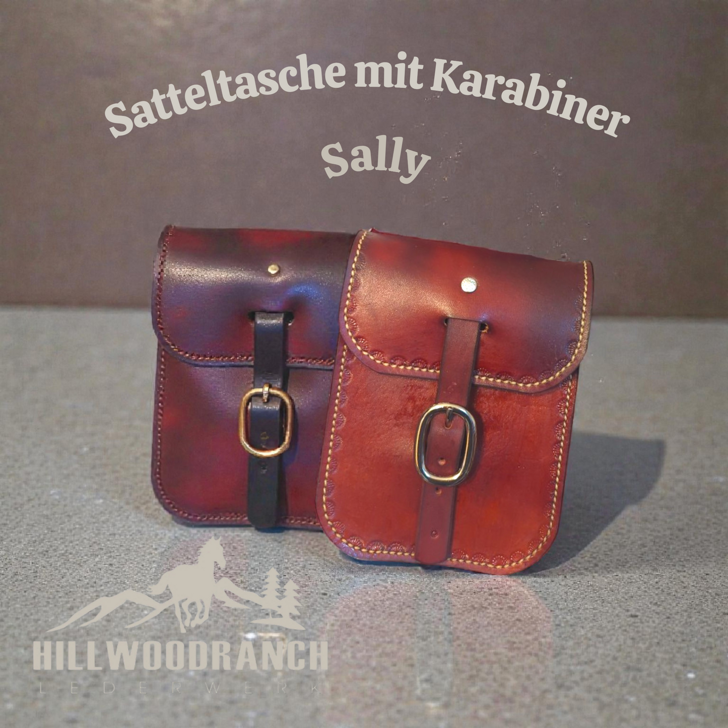 Kleine Satteltasche "Sally" mit Karabiner für alle Sattelarten