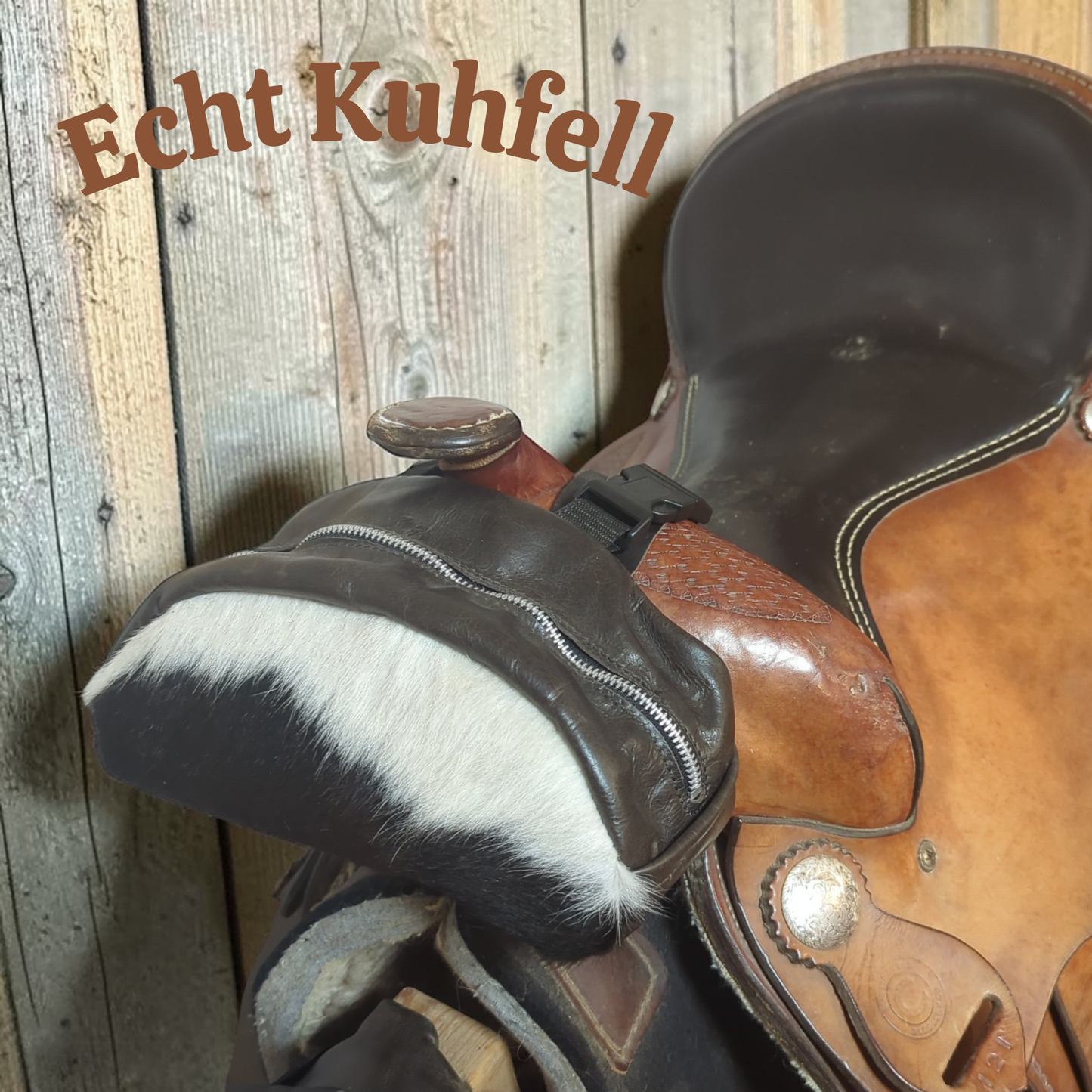 Pommel Bag Western Kuhfell