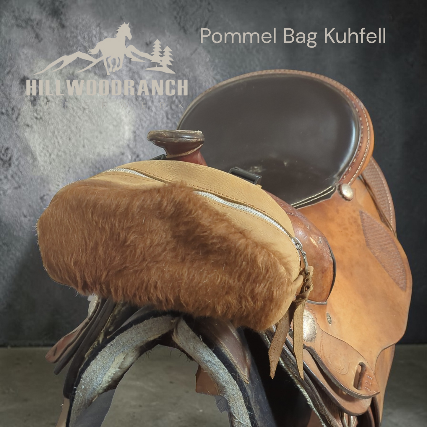 Pommel Bag Western Kuhfell